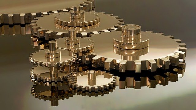 Interlocking gears representing Magento maintenance