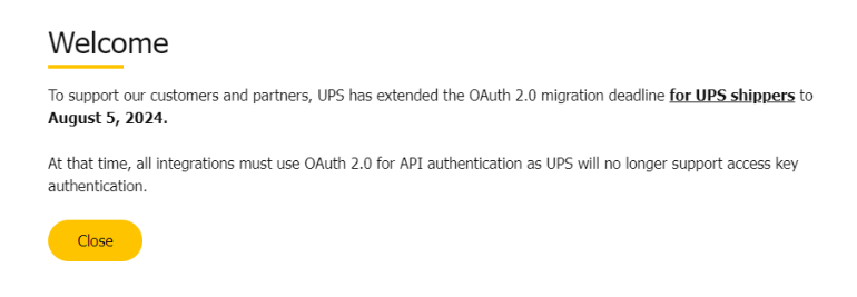 UPS shipping integrations